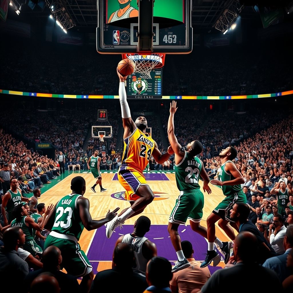 开yun官网-湖人大胜凯尔特人，詹姆斯狂砍40+，终结对手六连胜势头